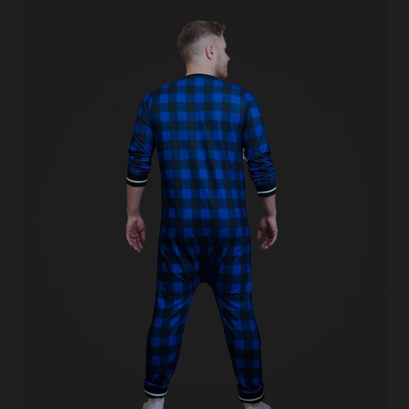 Pook Union Suit - Blue plaid - Picture 2 of 3